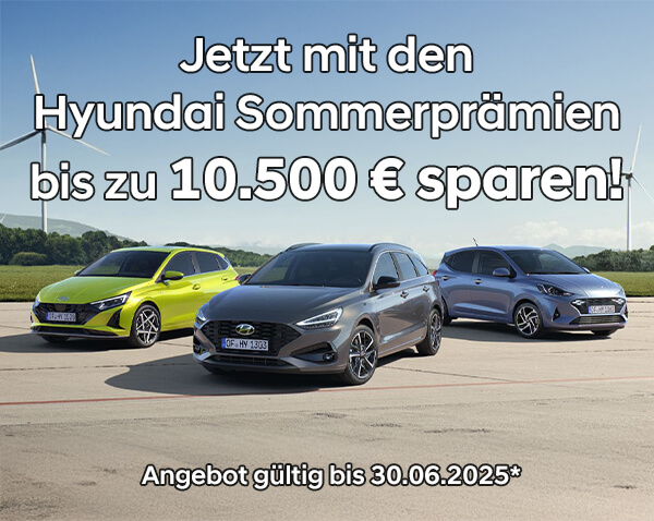 Hyundai - Sommerprämien 2025 2 Hyundai Sommerpraemie Mobil Banner Kopie